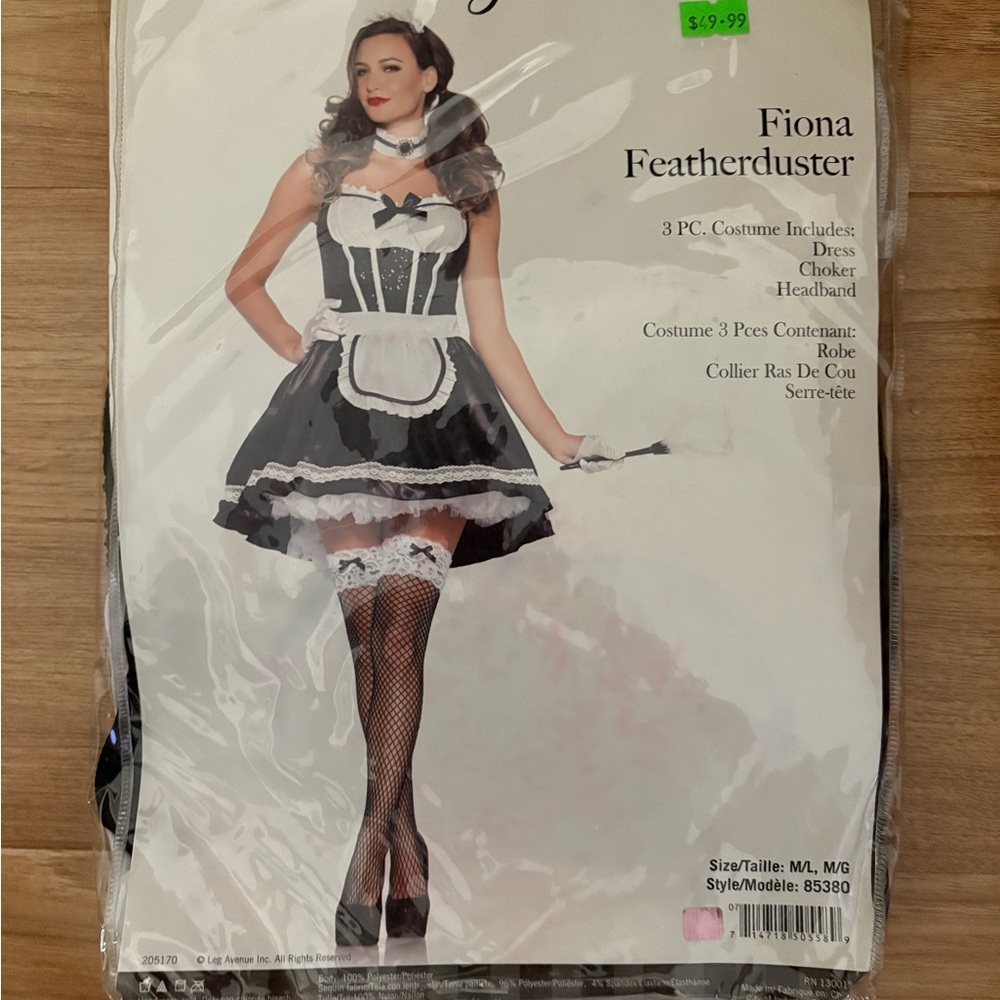 Fiona Featherduster Costume - Black and White
